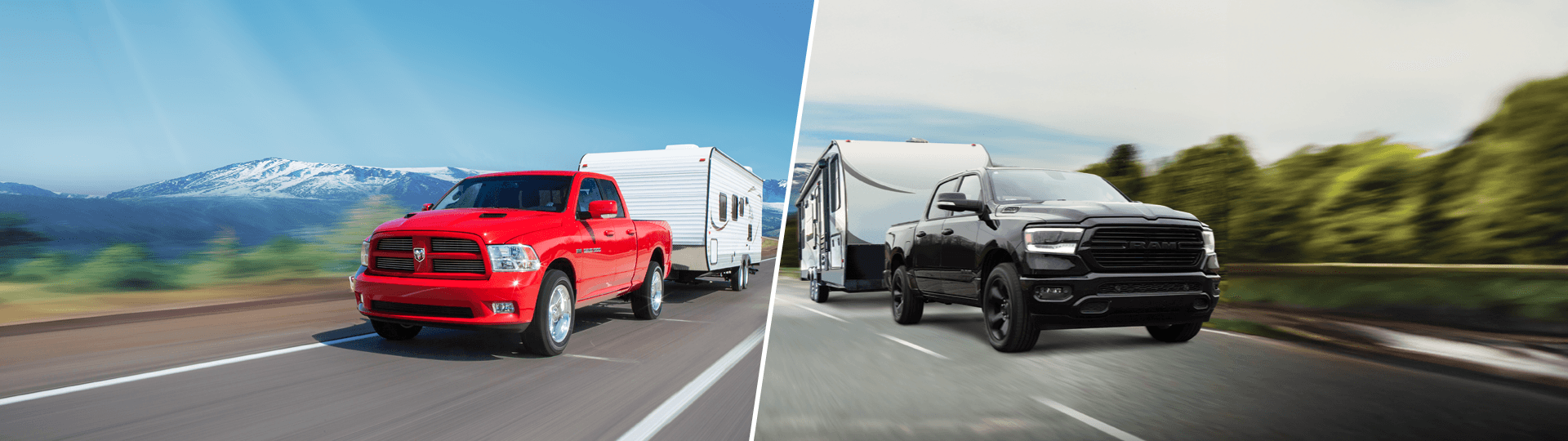 Old and New body style of the Ram 1500