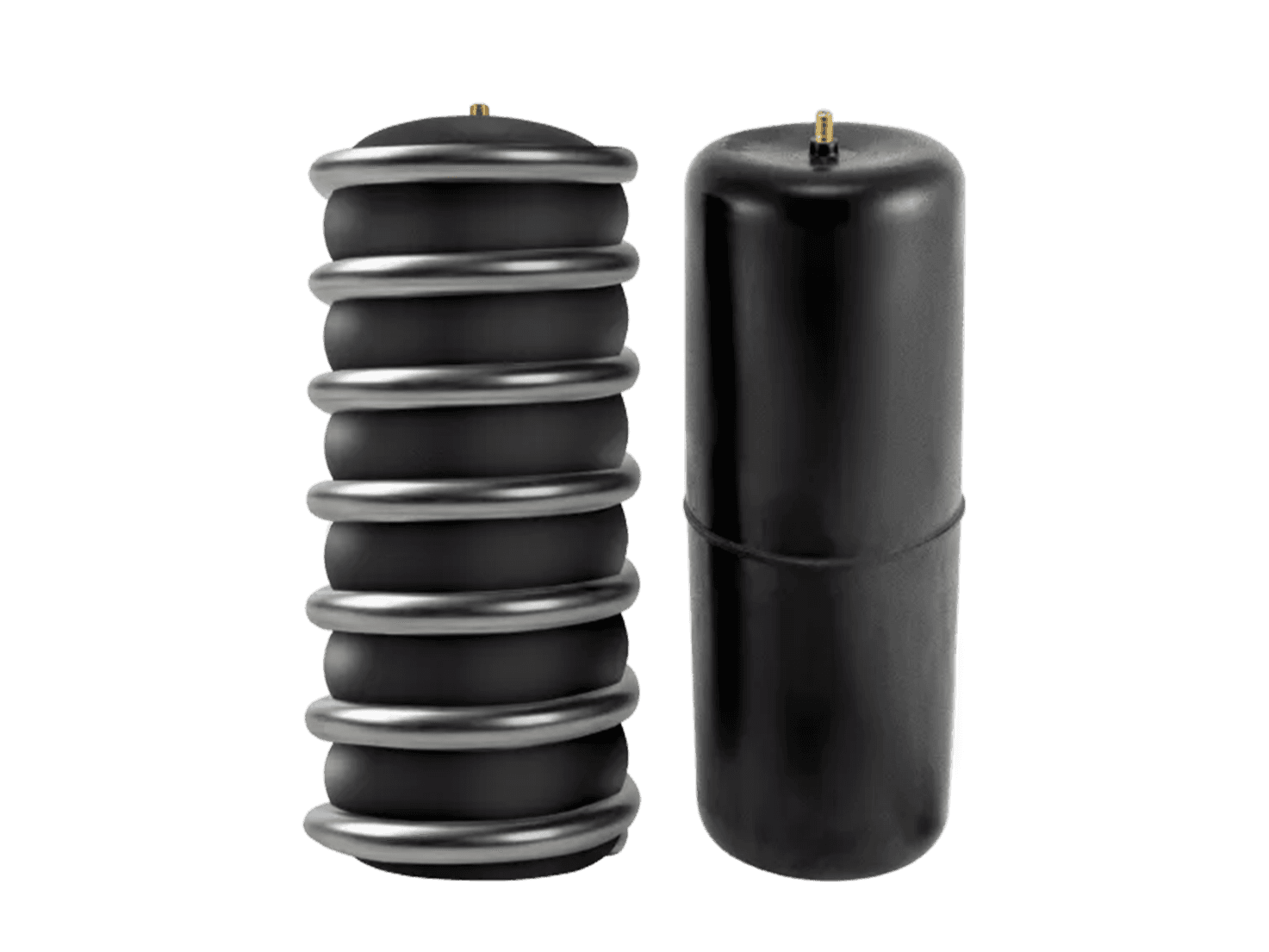 Side by side of Air Lift HD Air Bag in Coil Spring