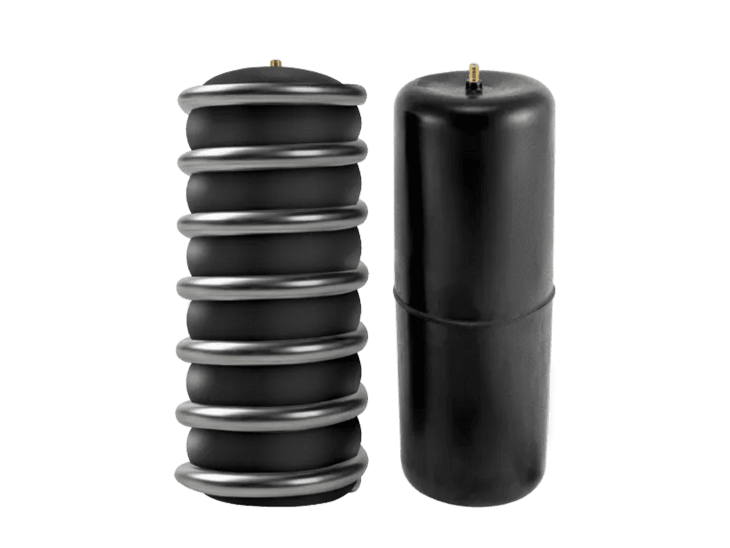 Side by side of Air Lift HD Air Bag in Coil Spring